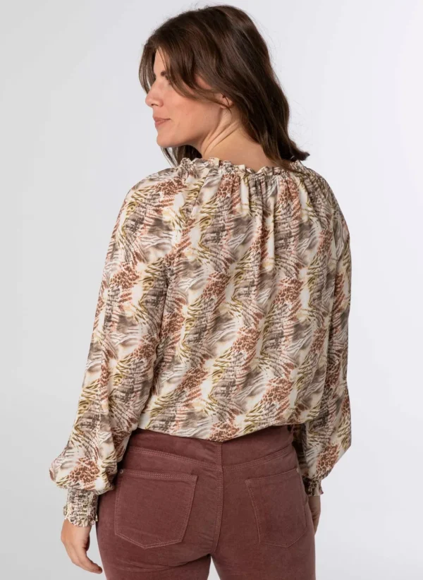 Blouses>Norah Blouse Beige Roze