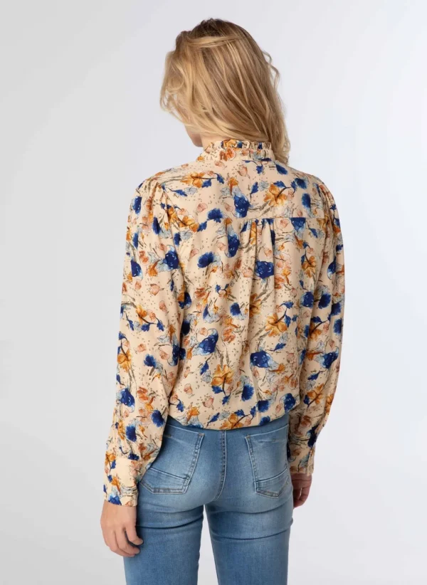 Blouses>Norah Blouse Blauw Beige