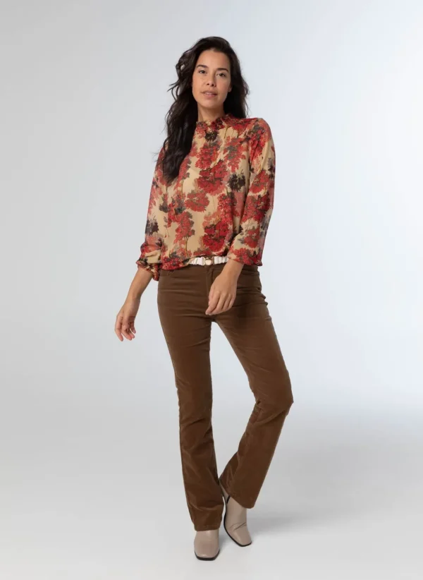 Blouses>Norah Blouse Botanisch Roze