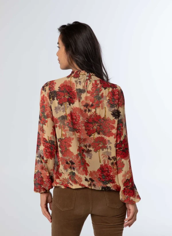 Blouses>Norah Blouse Botanisch Roze