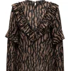 Blouses>Norah Blouse Bruin Zwart