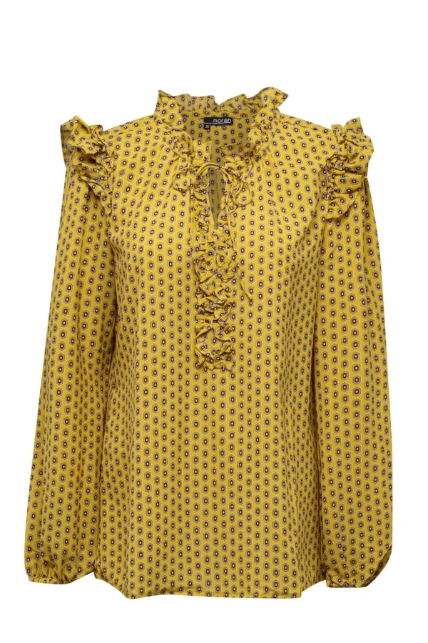 Blouses>Norah Blouse Geel Groen