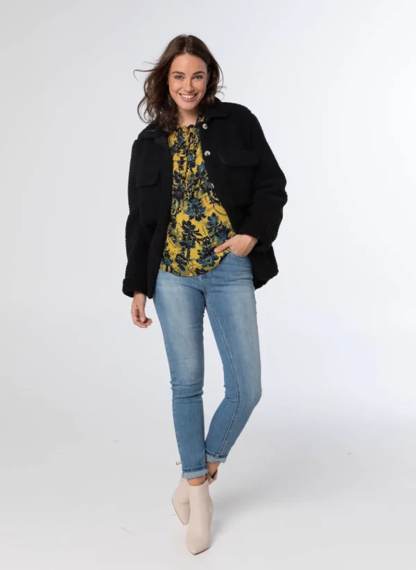 Blouses>Norah Blouse Geel Blauw