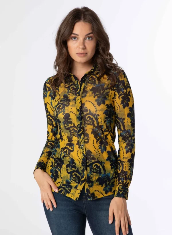 Blouses>Norah Blouse Geel Blauw