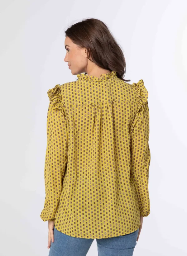 Blouses>Norah Blouse Geel Groen