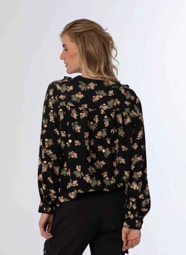 Blouses>Norah Blouse Goud Zwart