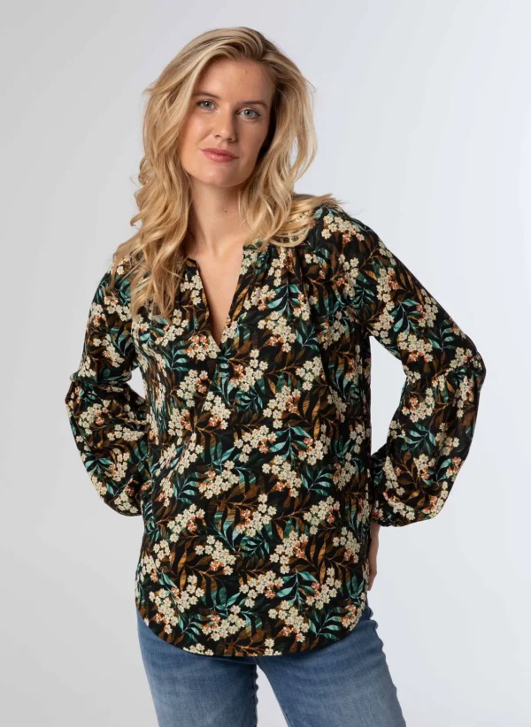 Blouses>Norah Blouse Meerkleurig Zwart