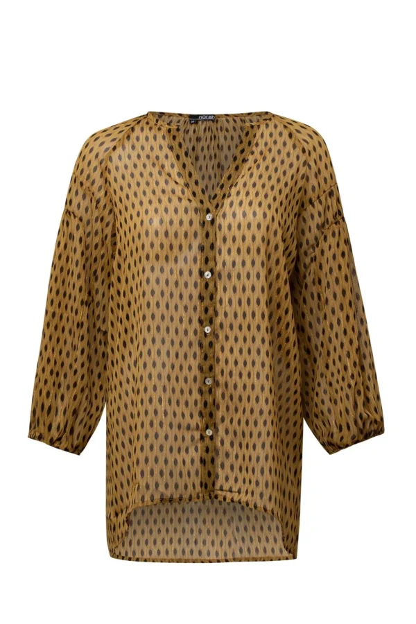 Blouses>Norah Blouse Zwart Geel