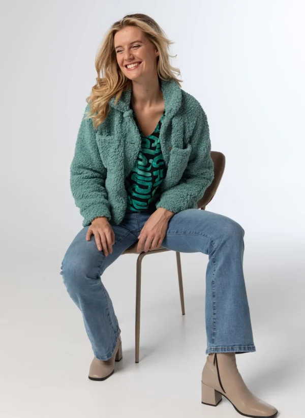 Blouses>Norah Blouse Zwart Groen