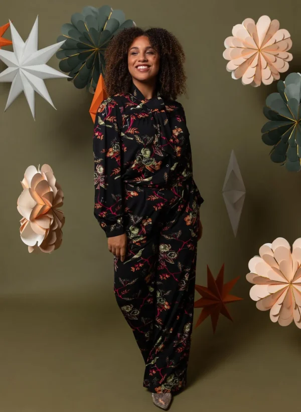 Co-Ord Sets>Norah Broek Botanisch Zwart