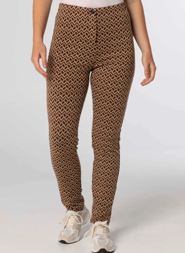 Broeken & Leggings>Norah Broek Geel Bruin