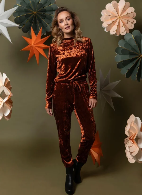 Co-Ord Sets>Norah Broek Rood Oranje Bruin