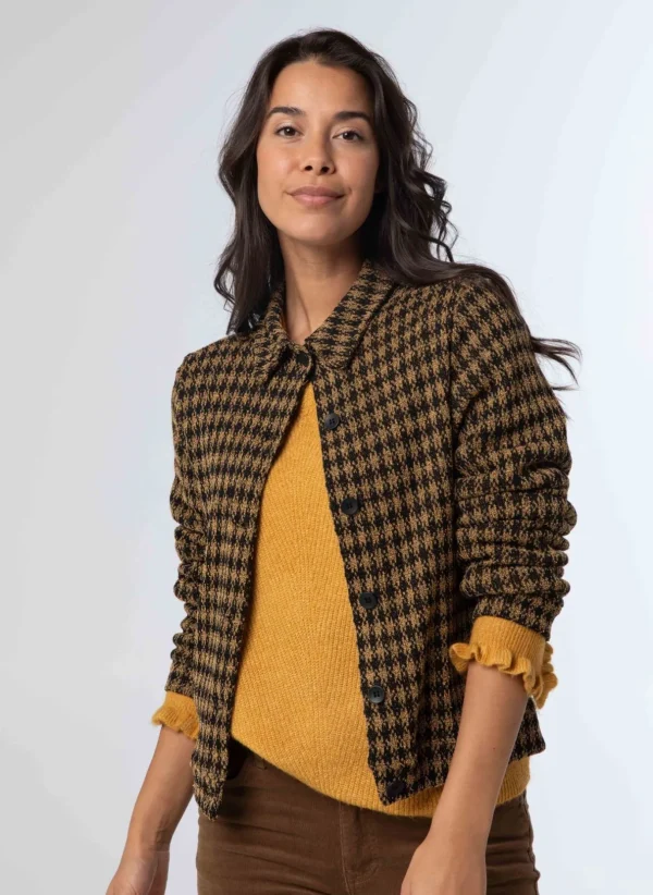 Jackets & Blazers>Norah Jacket Geel Zwart Bruin