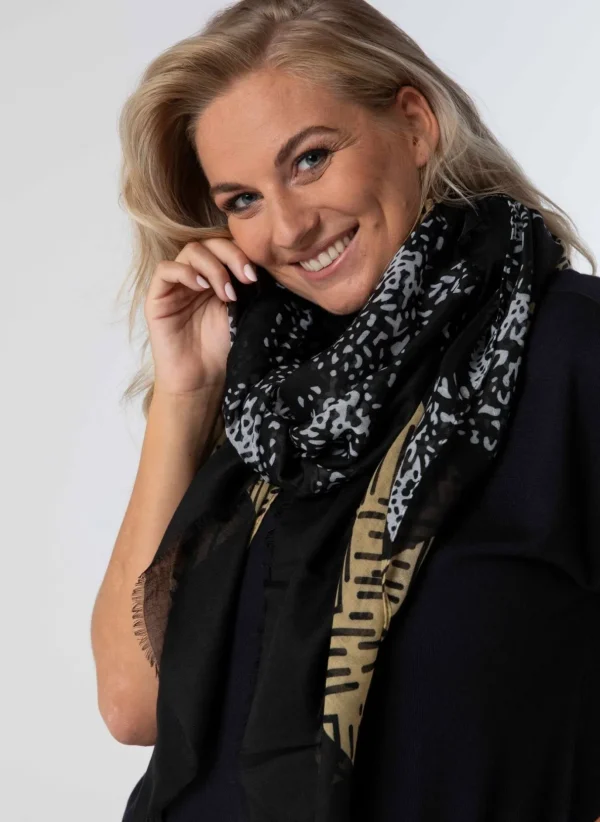 Accessoires>Norah Scarf, N3423 Zwart