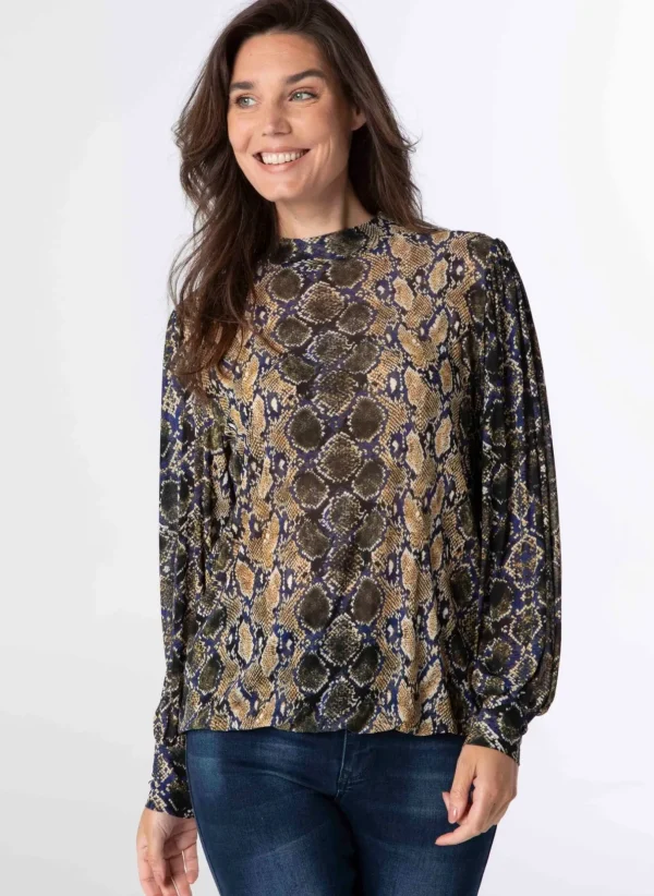 Shirts & Tops>Norah Shirt Blauw Geel