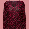 Shirts & Tops>Norah Shirt Zwart Roze