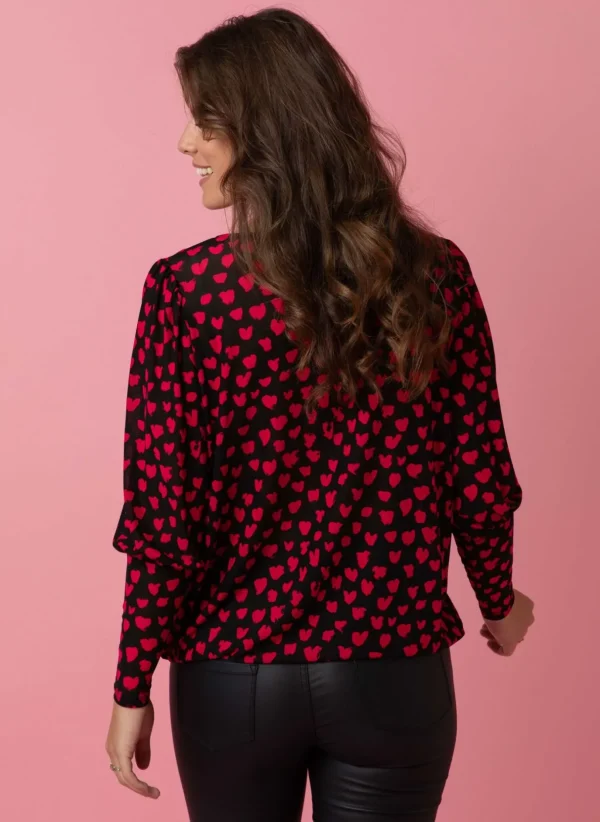 Shirts & Tops>Norah Shirt Zwart Roze