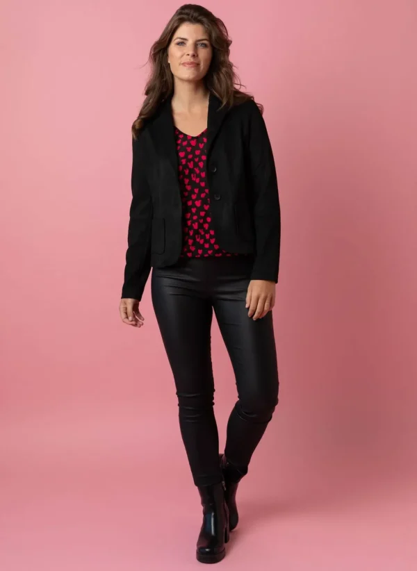 Shirts & Tops>Norah Shirt Zwart Roze