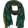 Accessoires>Norah Sjaal Bruin Groen