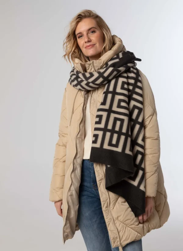 Accessoires>Norah Sjaal Zwart Beige