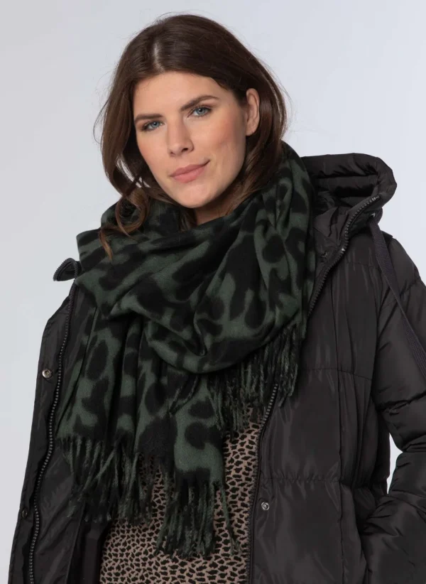 Accessoires>Norah Sjaal Zwart Groen