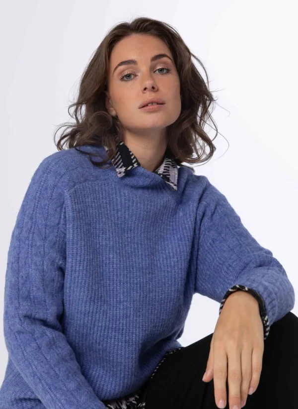 Knitwear>Norah Trui Blauw Paars