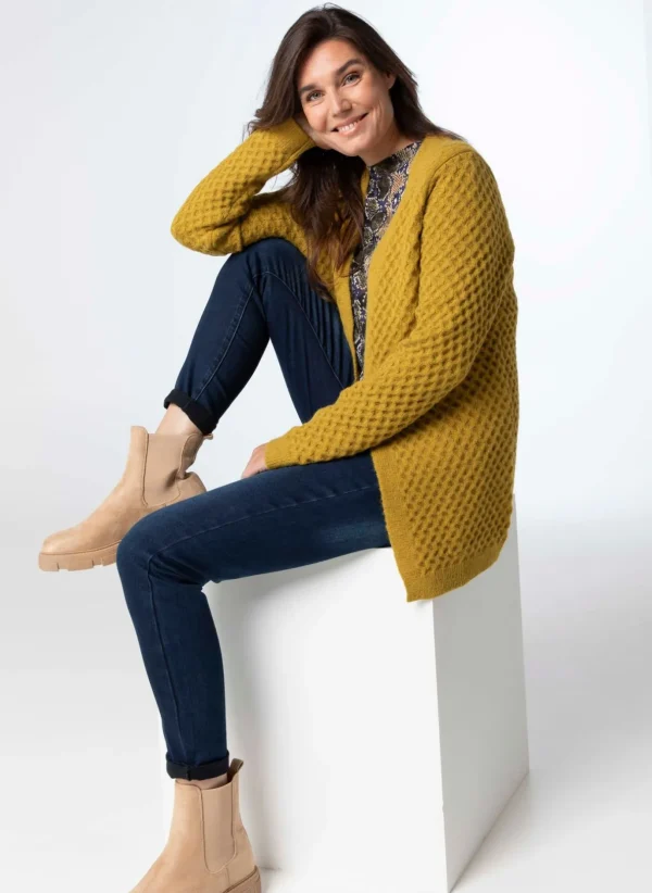 Knitwear>Norah Vest Geel